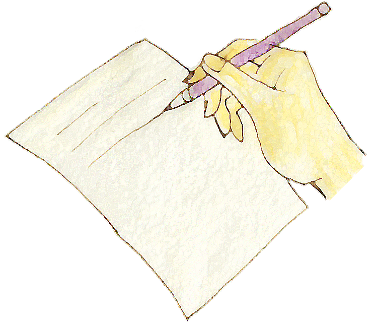手紙を書くイラスト